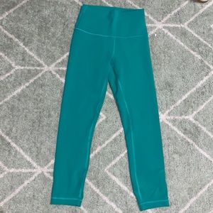 Lululemon Wunder Train Leggings 23” Maldives Green